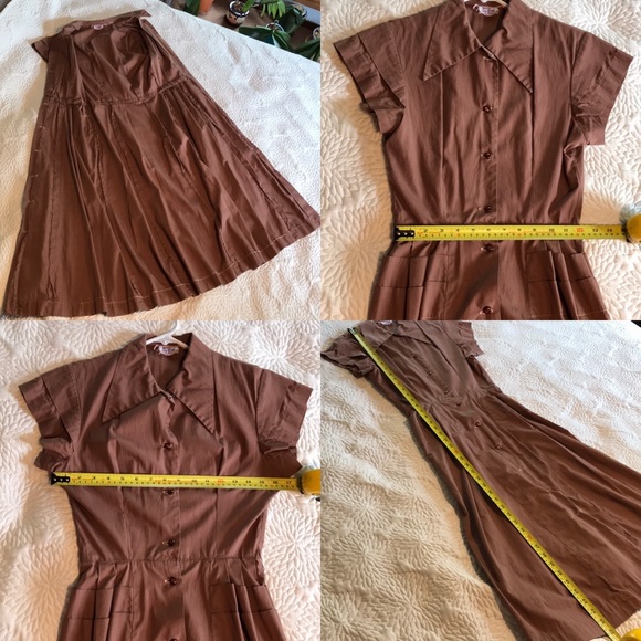 VINTAGE Kay Windsor Button-Front Dress! 💘 - Picture 6 of 7